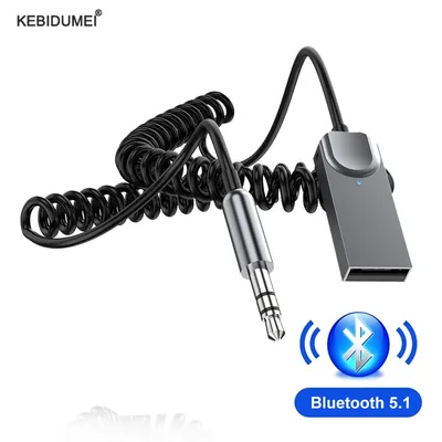 Aux Bluetooth Adapter For Car 3.5mm Jack USB Bluetooth 5.1 Receiver Speaker Auto Handfree Car Kit Audio Music Transmitter