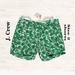 J. Crew Shorts | J.Crew Womens Shorts Size 2 White With Green Prints | Color: Green/White | Size: 2
