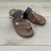 Michael Kors Shoes | Michael Kors Vera Flat Thong Toe-Ring Sandal Brown Size 9 | Color: Brown/Gold | Size: 9