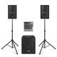 Vonyx VX1015BT 2.1 Active PA System Package with Bluetooth PA Mixer and Active Subwoofer | Ideal for Medium Venues | USB-to-PC Recording, 15-inch Subwoofer, Dual 10-inch Speakers
