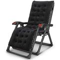 Lounge Chair, Sun Lounger Garden Chairs Chaise Lounges Patio, Folding Chair Outdoor Adjustable Recliner Beach Camping Portable Chair with Cotton Pad Lounger Chair (Color, Silver),Silver (Color : Blac