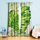 Curtains Green Beige Tropical Blackout Curtains Soft Thermal Insulated Curtains for Bedroom Curtains for Living Room Washable Eyelet Curtains Bedroom Curtains 2 Panels(2x75x166cm)