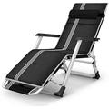 Lounge Chair, Sun Lounger Patio Lounger Folding Chair, Outdoor Adjustable Recliner Beach Camping Portable Chair for Heavy People with Breathable Mat Zero Gravity Chaise Lounges (Color, Without Cushion
