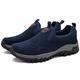 Mens Walking Shoes Slip-on Trainers Trainers Suede Upper Breathable Gym Sports Running Shoes Lightweight Sneakers Walking Shoes Casual Athletic Tennis Shoes,Blue,45/275mm