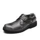 MOEIDO Men's Lace-Ups Handmade Breathable Oxford Shoes Men's Dress Shoes Leather Casual Flat Shoes Men's Shoes (Color : Gray, Size : 9)