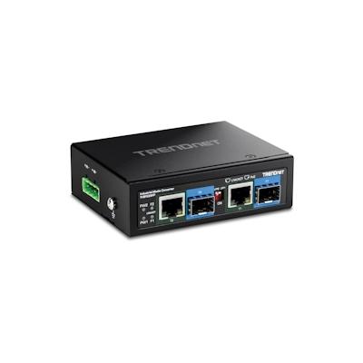TRENDnet TI-BF22SFP Medien Konverter, 2-Port Industrial SFP zu Gigabit PoE++ Image
