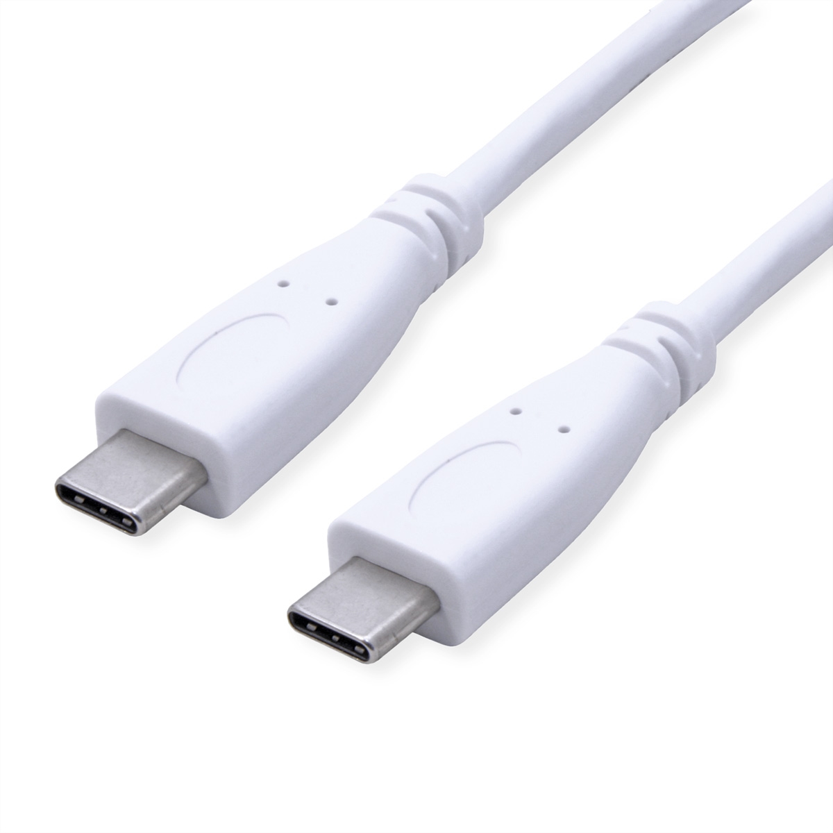 VALUE USB 3.2 Gen 2 Kabel, C-C, ST/ST, 4K UHD-1, 10Gbit/s, Emark, 100W, weiß, 1 m Image