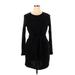 Daily Practice By Anthropologie Casual Dress - Sweater Dress Crew Neck Long Sleeve: Black Dresses - New - Women's Size X-Large
