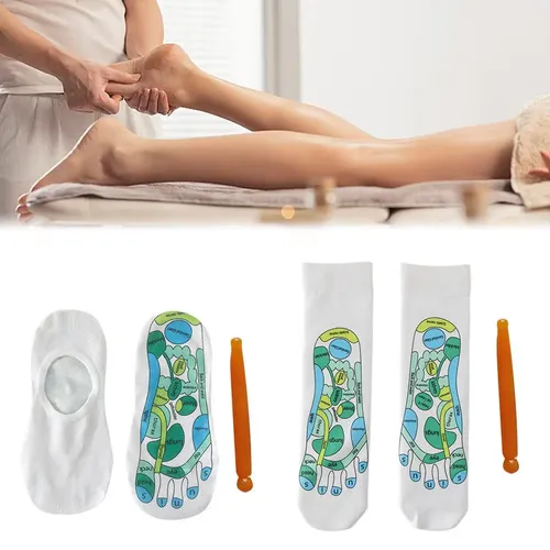 1 Paar Akupressur socken Akupressur Reflex zonen massage Socken Fuß heiß Yoga Aku punkt Fuß diagramm