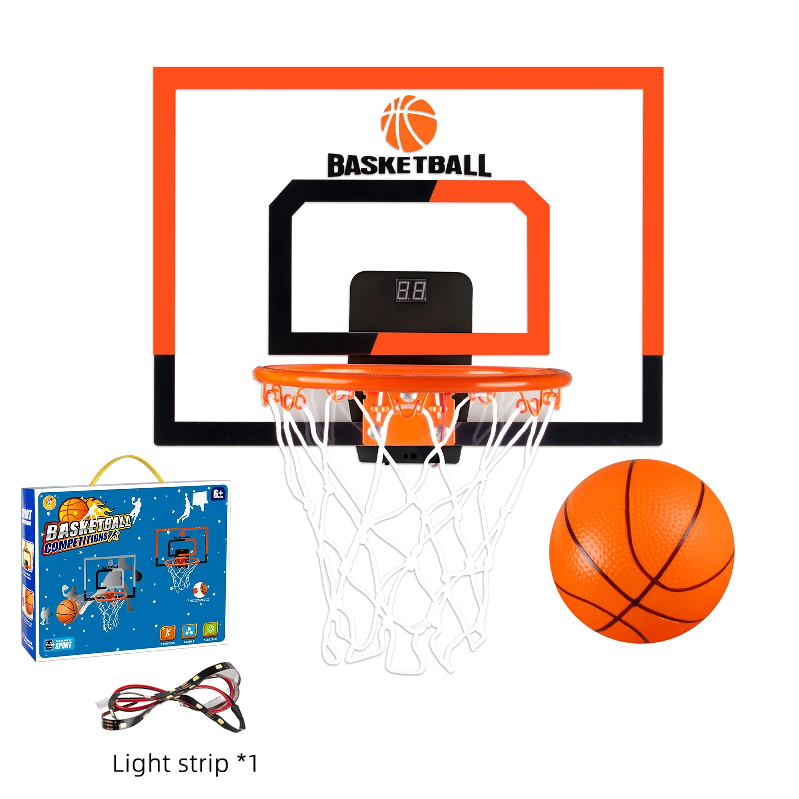 Kinder Sportspiel zeug Basketballs pielzeug Wandtyp faltbare Basketball korb Dunk-Spiel werfen Outdoor-Indoor-Spiele für 3 Jahre Jungen Mädchen Image
