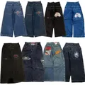 Harajuku Hip Hop JNCO Y2K Jeans larghi uomo jeans ricamati di alta qualità vintage streetwear Goth