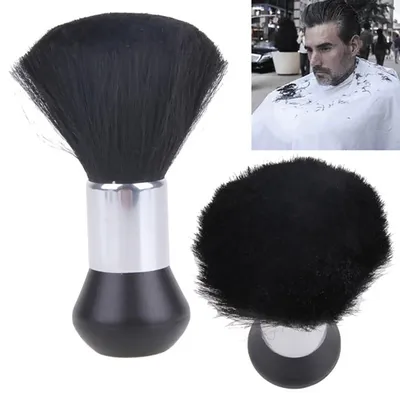 Brosse à cheveux noire pour salon de coiffure plumeau de livres de balayage de cou outils de coupe