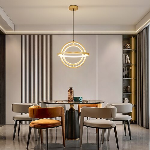 40 cm Kreis / Ring Design Pendelleuchte LED Metallkugel rund lackiert modern 220-240v Image