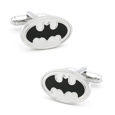 Superheroes Design Bat Cufflinks For Men Quality Copper Material Black Color Cuff Links