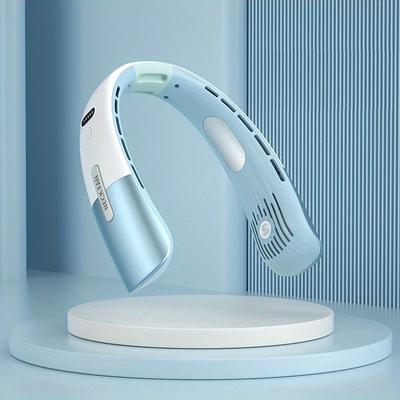 Bladeless Hanging Neck Fan – 4000mAh Rechargeable Cooling Fan for Summer Outdoor Use with Cold Air Circulation