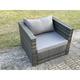 Fimous Outdoor Rattan Single Sofa Chair Garden Furniture With Seat and Back Cushion