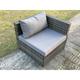 Fimous Outdoor Rattan Single Arm Corner Sofa Chair Garden Furniture With Seat Cushion