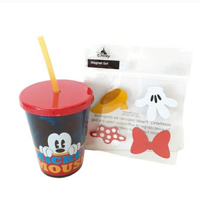 Disney Kitchen | Disney Parks Mickey Mouse Tumbler Cup + Minnie Mouse Magnet Set 4pc Mickeys 90 | Color: Blue/Red | Size: Os