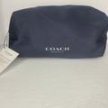 Coach Bags | Coach Fragrance Nylon Blue Toiletry Pouch Cosmetics Bag Makeup Bag Travel Bag | Color: Blue/Silver | Size: Os
