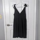 American Eagle Outfitters Dresses | American Eagle Beachy Smocked Waist Tie Shoulders Little Black Dress Size Med | Color: Black | Size: M