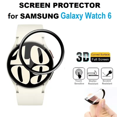 3 Stück 3d gebogene Displays chutz folie für Samsung Galaxy Watch 6 klassische 47mm 43mm 40mm 44mm