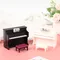 1/12 pianoforte in plastica in miniatura per casa delle bambole con sgabello accessori per la casa