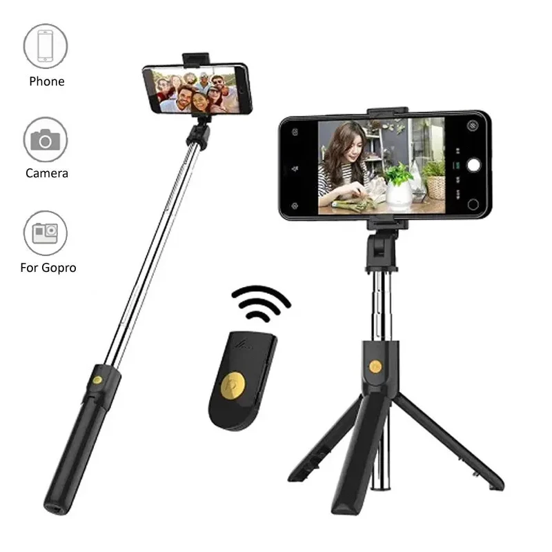 Drahtlose Bluetooth Selfie Stick Faltbare Stativ Für Telefon Handy Ausziehbare Stative Für iPhone Xiaomi Samsung Für Video Live Image