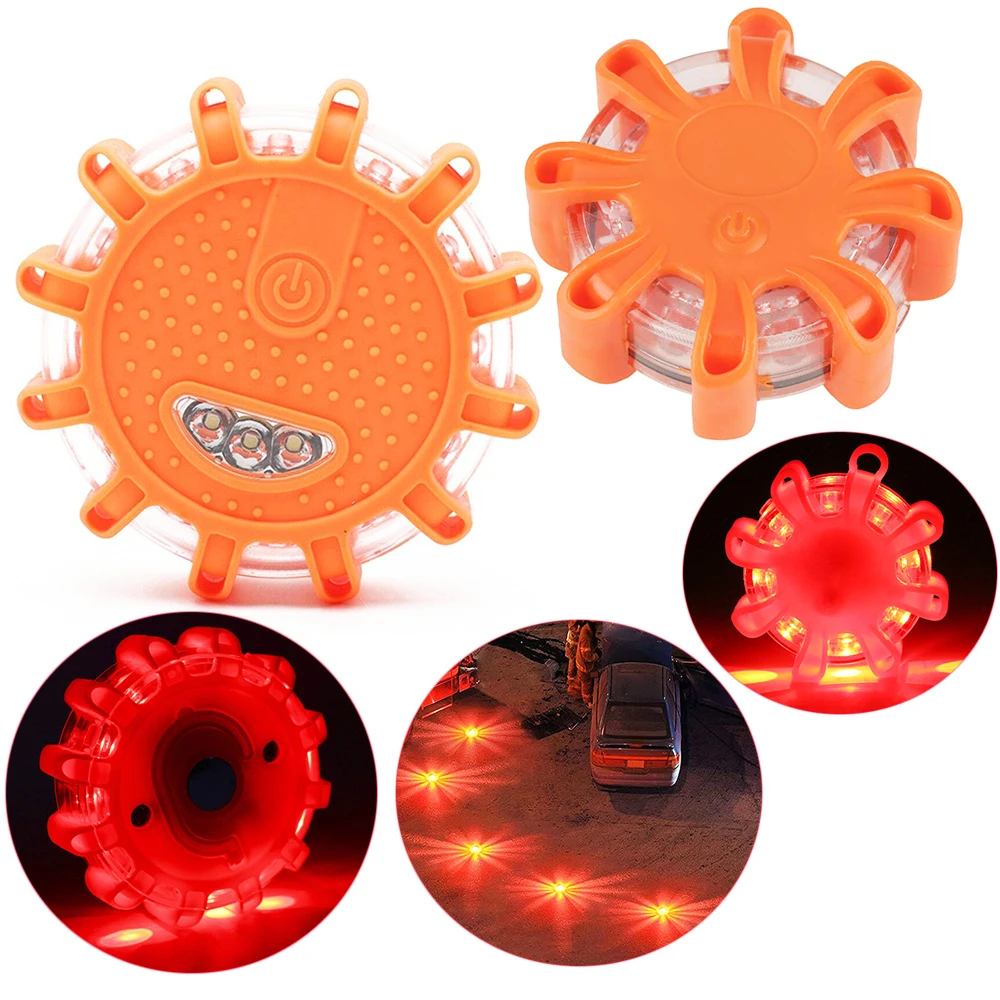 1 pz 3 pz 6 pz 8/12 Led razzi luci di emergenza segnale di sicurezza stradale lampeggiante avvertimento Flare Kit con lampeggiatore di avvertimento magnetico