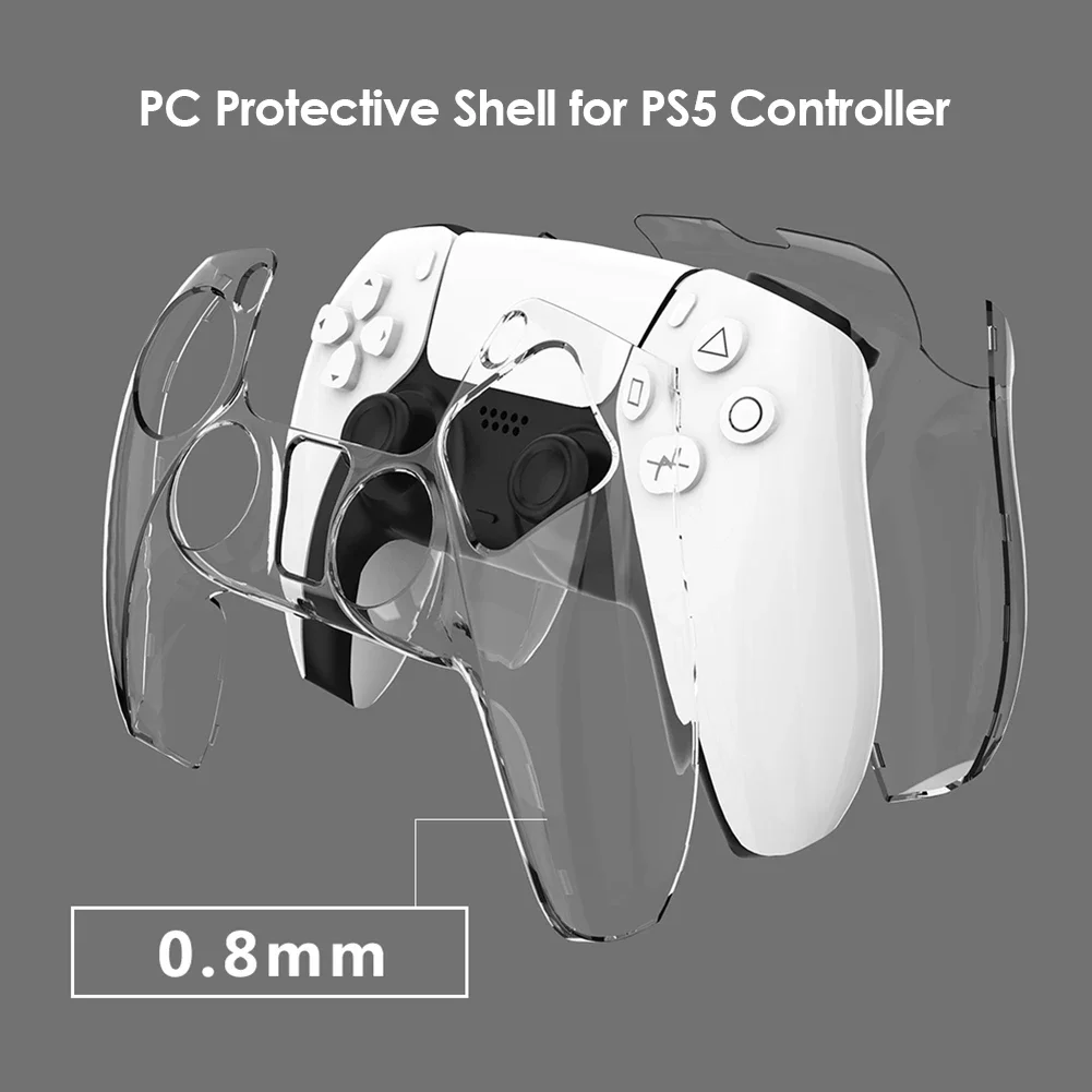 Klare Schutzhülle für ps5 Dual sense Skin Shell Ultra schlanke transparente PC-Abdeckung für Sony Playstation 5 Controller Image