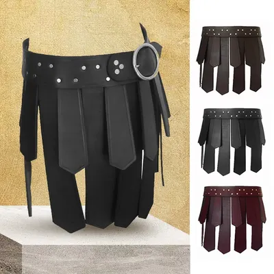 Antike römische Legion Gladiator Kampfgürtel Rock Männer Frauen Steampunk PU Leder Rüstung Image