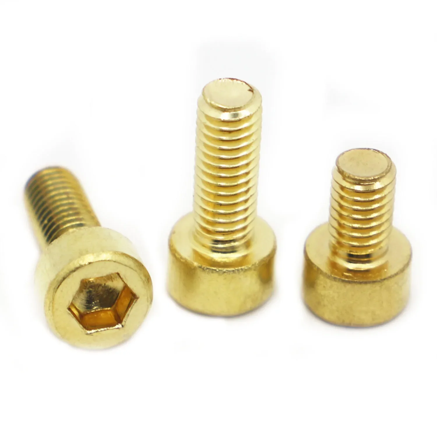 Messing Sechskant Innensechskantschraube M3 M4 M5 M6 M8 M10 Innensechskantschraube Bolzen DIN912 Image
