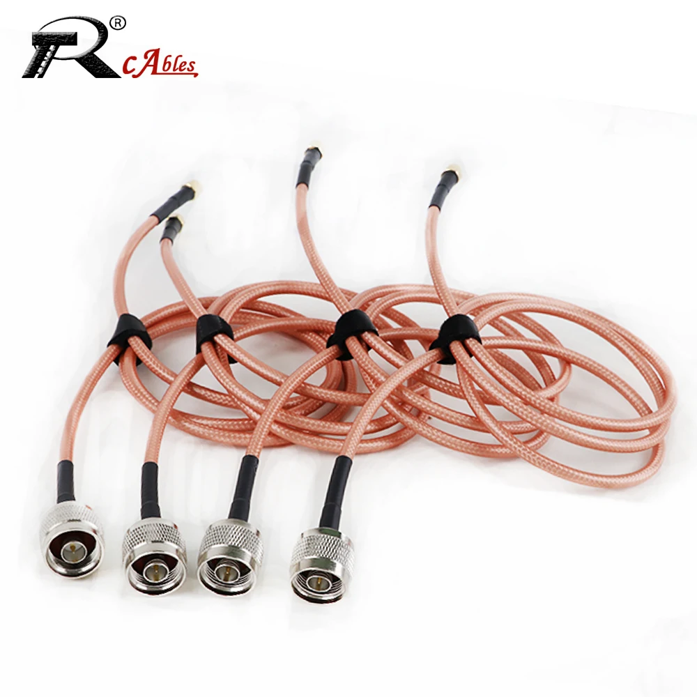 Rf koaxial rg400 doppelt abgeschirmtes kabel sma männlich sma buchse buchse zu n stecker stecker rf koaxial pigtail jumper adapter Image