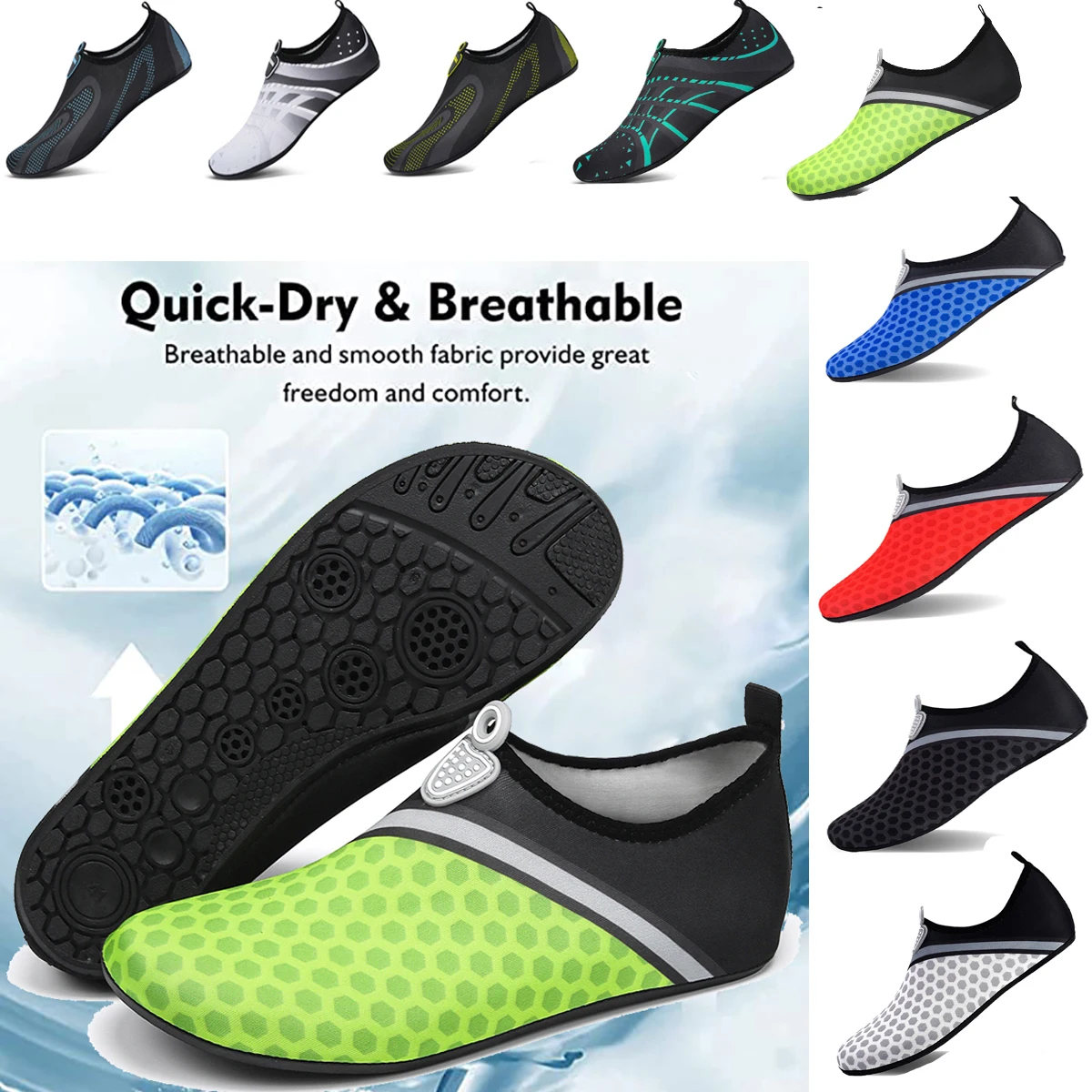 Unisex Wassers chuhe Soft Beach rutsch feste Aqua schuhe schnell trocknen atmungsaktiv Schwimmen Tauchen Schnorcheln Sneaker Socken Slipper Image