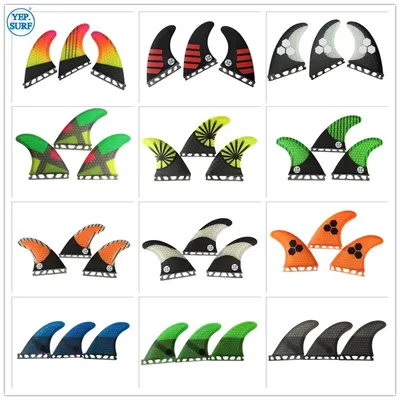 Surfboard Fins M Tri Fins UPSUR FUTURE Performance 3 Fins Thruster Honeycomb Surf Fins Single Tabs