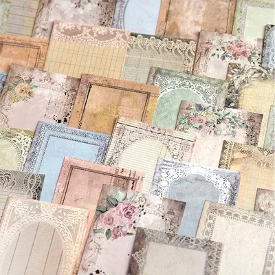 30pcs/pack wreath Frame Materials Paper Letter Paper Collage Junk Journal DIY Scrapbooking
