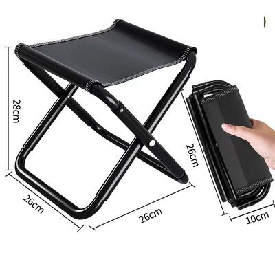 Outdoor Portable Folding Stool Collapsible Stool - Tactical Stool for Fishing, Travel, Camping, Hiking; Sturdy, Lightweight, and Compact for Queuing or Camping