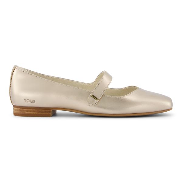 toms-womens-gold-bianca-metallic-leather-dress-casual-flat-shoes,-size-12/