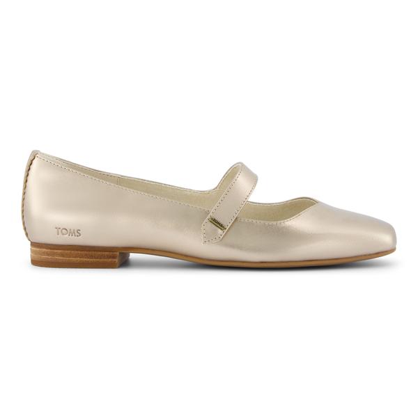 toms-womens-gold-bianca-metallic-leather-dress-casual-flat-shoes,-size-9.5/