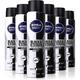 NIVEA MEN Invisible Black & White Original Anti-Perspirant Deodorant Spray Pack of 6 (6 x 250ml), Men's Anti-Perspirant Deodorant + Masculine Fragranc