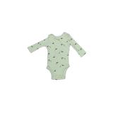 Just One You Made by Carter's Long Sleeve Onesie: Green Bottoms - Size 3 Month