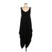 Promesa U.S.A. Casual Dress Scoop Neck Sleeveless: Black Solid Dresses