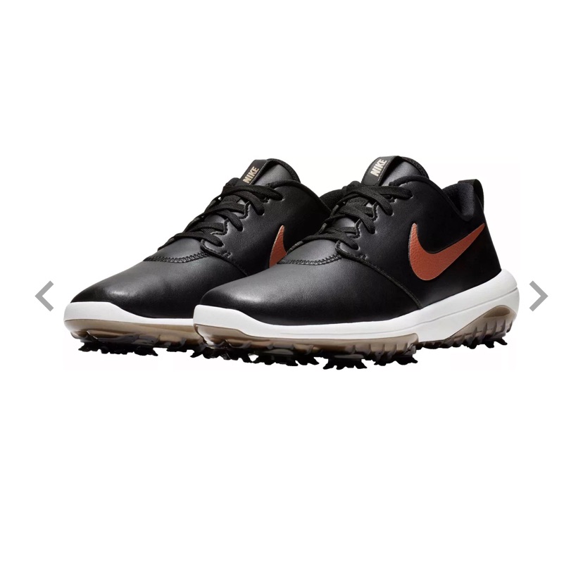 Nike Shoes | Womens Black Nike Golf Shoes. Size 8. Rose Gold Nike Symbol- So Pretty!! | Color: Black/Pink | Size: 8