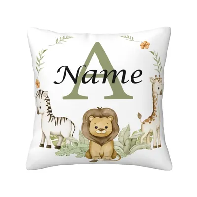 Tier mit Namen Kissenbezug personalisierte Kissen Staubschutz Schlafzimmer Kinder wilde Party Image