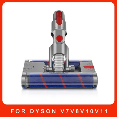 Für Dyson v7v8v10v11 Staubsaugerzubehör zweireihige Rollenbürste Bodenbürste Weiche Samtbodenbürste Image
