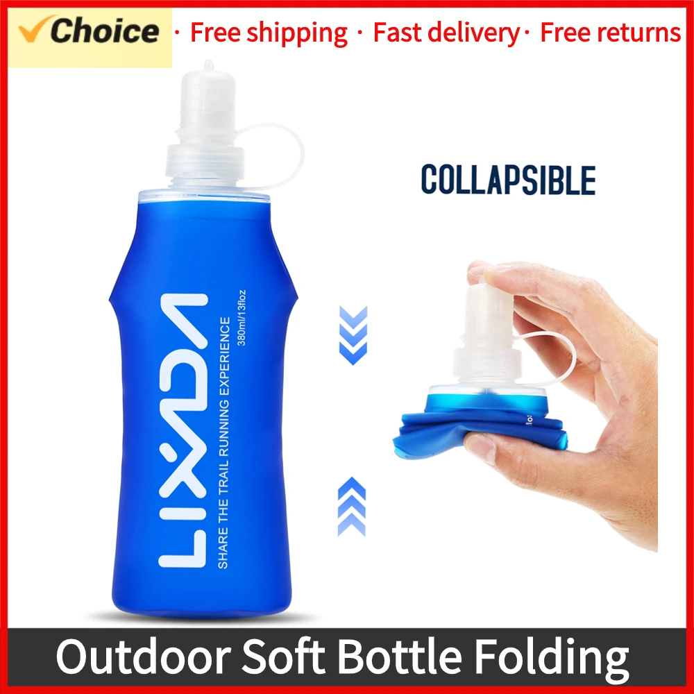 Lixada 250ml / 500ml / 300ml / 380ml weiche Flasche faltbare bpa freie Trink wasser flasche für das Laufen im Freien Wandern Radfahren Image