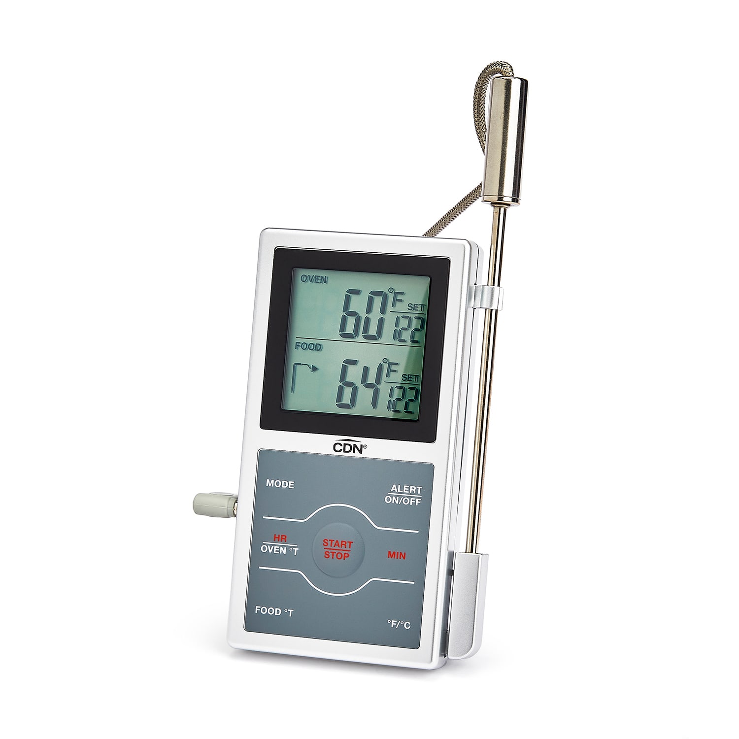 CDN DSP1-S Digital Dual-Sensing Thermometer w/ 6 3/4" Stem, 32 to 572Â°F, Silver