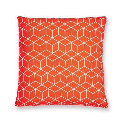 Pack of 2 Scatter Cushions, Geometric Orange, 45 x 45cm, Suitable for Outdoor Use, Water Resistant