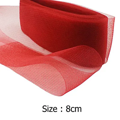 [IuBuFiGo] 3.1" 8cm Flat Plain Horsehair Crin Crinoline Braid Mesh For Women Chrinolin 100yard/lot