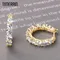 Hoops 4mm Full Moissanite Earrings for Women Original Certified 925 Silver 3.6ct Diamond Earring