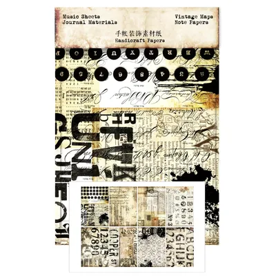 8pcs A5 Tim Holtz Industrial Type writer Vintage Stickers TN Background Material Sticker